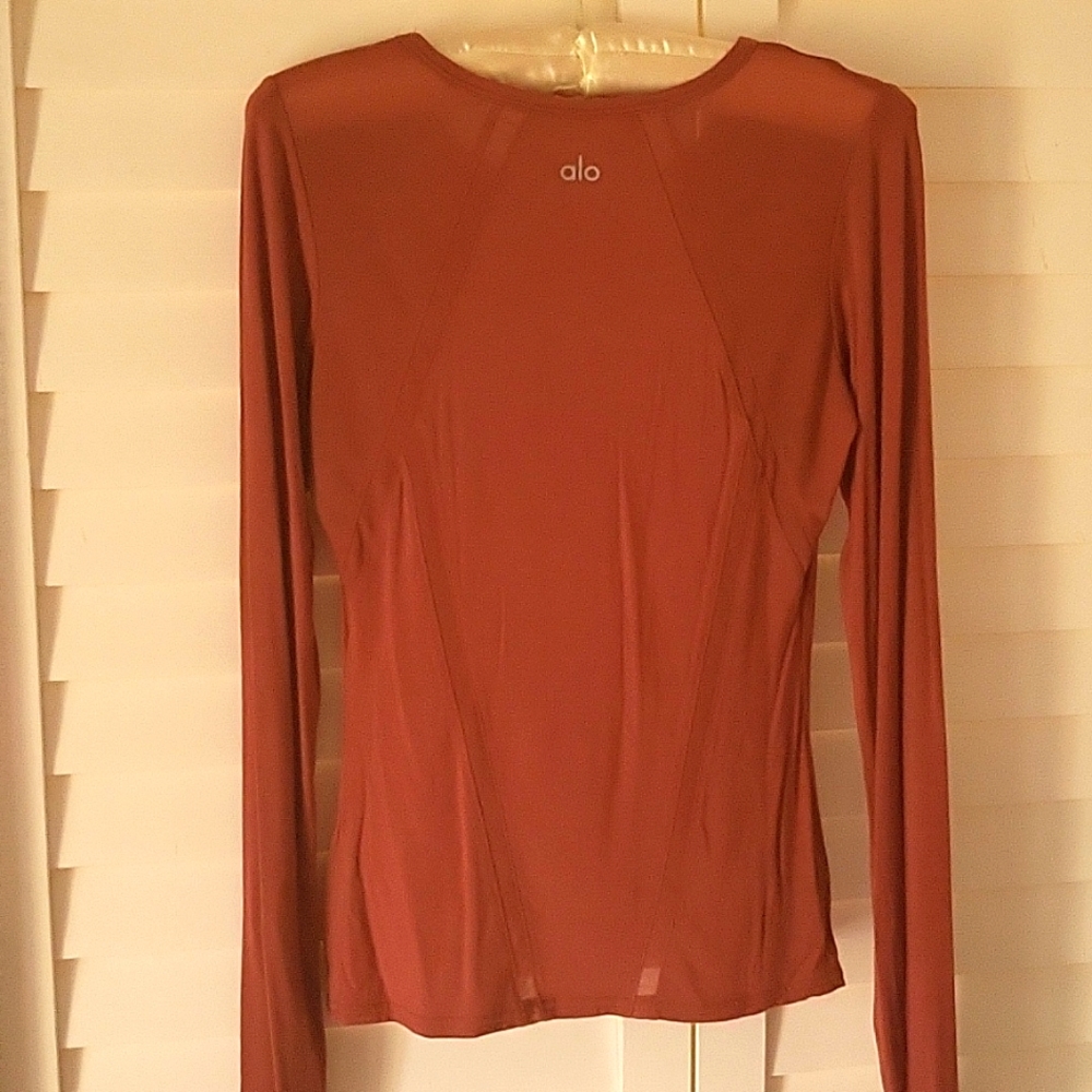 NFS FREE GIFT WITH PUFFER VEST :) Alo Long Sleeve Rose/Mauve top